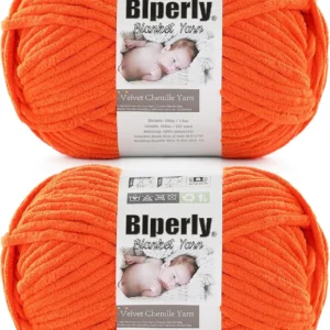Super Bulky Velvet Chenille Yarn for Crocheting - 2 Skeins 200g Each